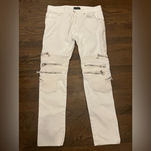 God’s Masterful Children Men’s White Yorke Biker Jeans size 36x34